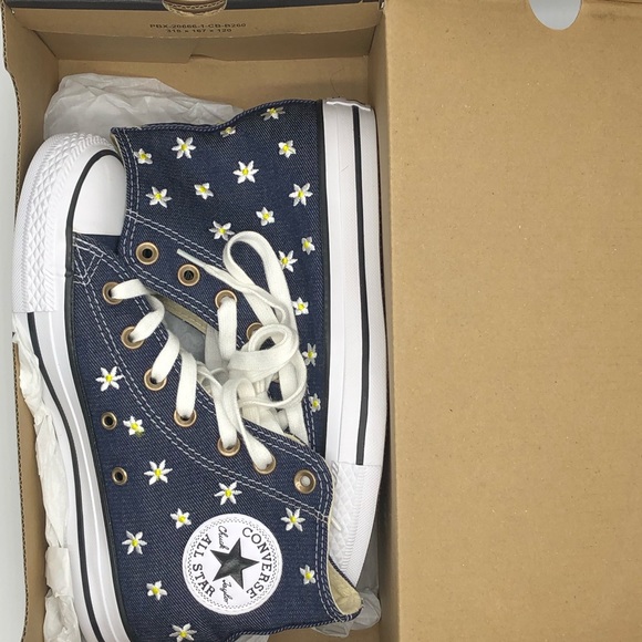 Converse Shoes - CONVERSE CTAS HI NAVY/FRESH YELLOW/WHITE DAISIES